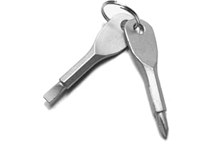 Stainless Steel Screwdriver Set Tool with Key Ring Portable Outdoor Multifunctional Pocket Mini Screwdriver Tool 2 Key Keycha