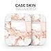 Apple AirPods Skin Kit - Rose Pink Marble & Digital Gold Frosted Foil V8 - Design Skinz Minimal Protective Decal Wrap