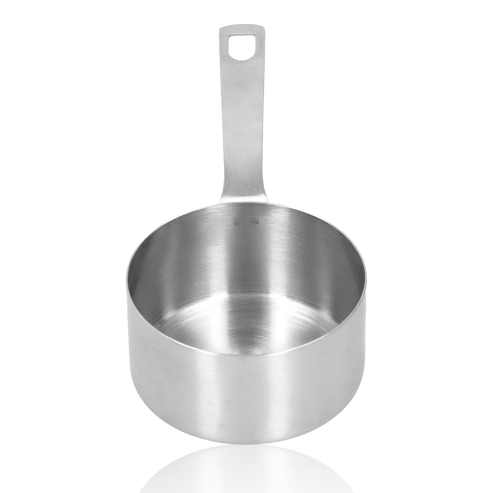 Stainless Steel Measuring Cup Square Handle Measuring Spoon with Scale Multifunctional Measuring Cup High-End Durable Portable Kitchen Measuring Tool(1/3 Cup)