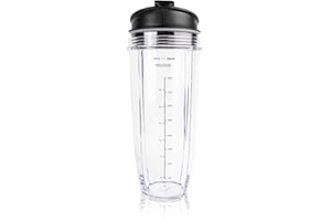 LYTIO Replacement 32 oz Cup with Sip N Seal Lid for Nutri Ninja Blender Auto IQ Duo - 407KKU641