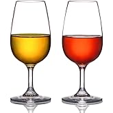 MICHLEY Unbreakable Stemmed Wine Glasses, 100% Tritan Plastic Snifter Glasses, BPA-free & Dishwasher Safe, Small Size 7.8 oz,Set of 2