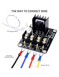 Cama de calor módulo de potencia, quimat paquete de 2 Mos Tubo Potencia Expansion Board de alta corriente de carga módulo para impresora 3d, Paquete con 2