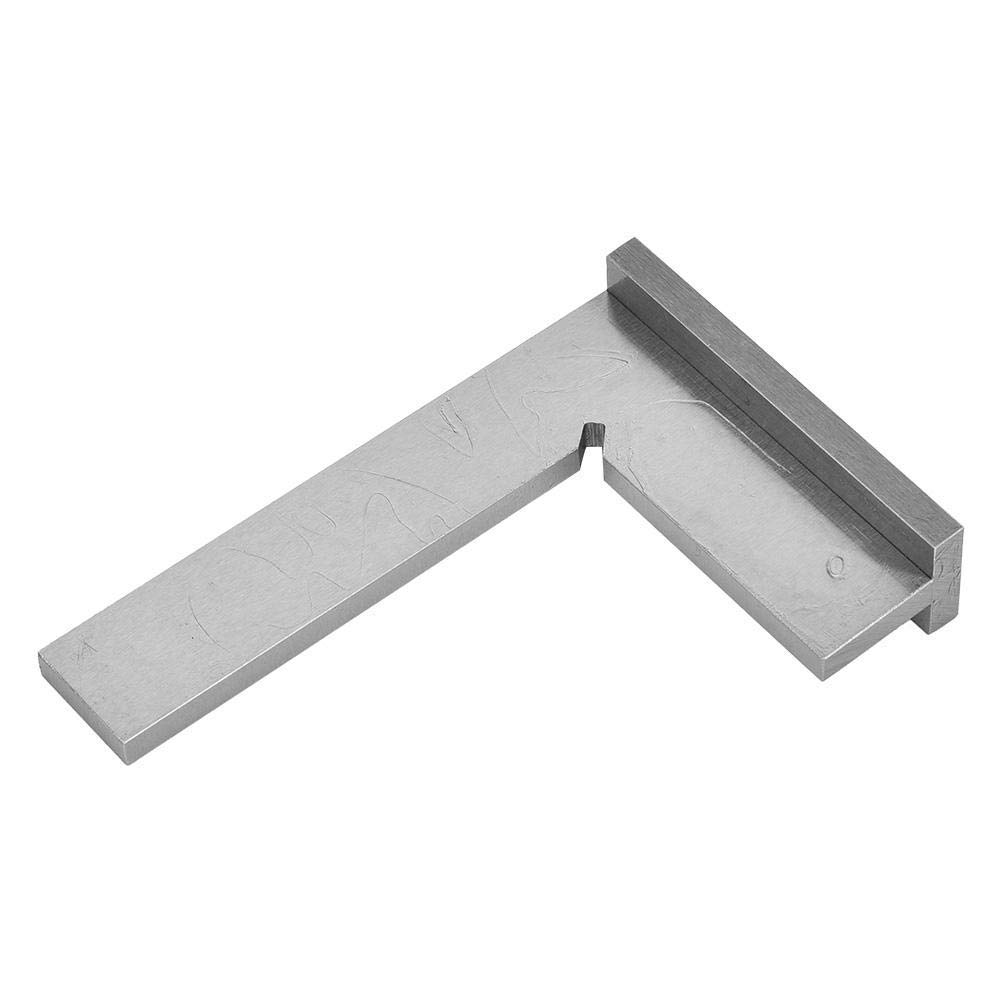 Hilitand Angle Ruler, Engineer Square Stainless Steel Angle Ruler, 90 Degree High Accuracy Flat Square Ruler, with Seat Angle Protractor Engineer Measuring Tool (200 x 130 mm)