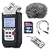Zoom H4n Pro 4-Channel Handy Recorder Bundle with Custom Windbuster for Zoom H4n, Line-to-Mic Attenuator Cable, Remote Control for Zoom H4n and 16GB SD Card