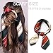 6 Pcs Hair Scarf Silk Hair Scrunchies Hair Bands Elastic Ties Print Bandana Ponytail Holder Vintage Accessories for Women Girls