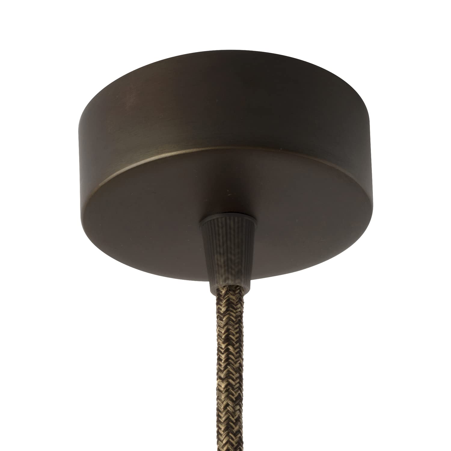 AMARCORDS - Ceiling Light Canopy Metal Colour Burned, lamp Canopy Complete with Cable Clips, Screws and Ceiling Bracket. Diameter 77mm Height 26mm