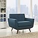 Modway  Engage Mid-Century Modern Upholstered Fabric Accent Arm Lounge Chair Azure