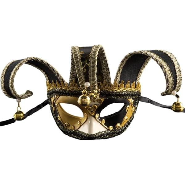 Máscara De Media Cara Veneciana Para Halloween Y Carnaval - Oro, Plata O Negro, Material Plástico