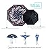 ZOMAKE Double Layer Inverted Umbrella Cars Reverse Umbrella, UV Protection Windproof Large Straight Umbrella for Car Rain Outdoor with C-Shaped Handle(Beauty Flower)