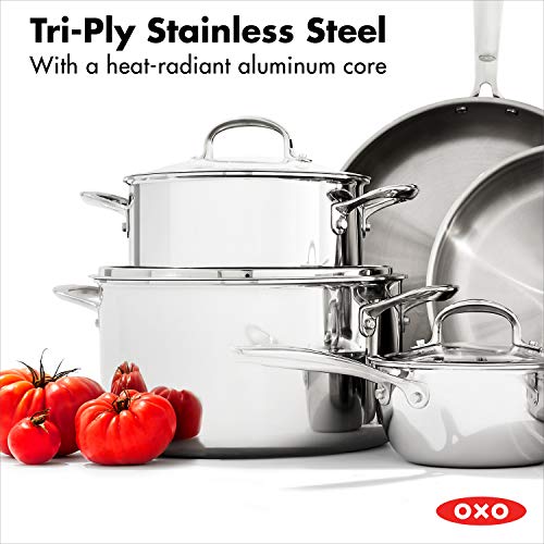 OXO Good Grips Pro Tri Ply Stainless Steel Dishwasher Safe Nonstick