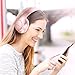 Bluetooth Headphones Over Ear, Wireless Stereo Headset with Deep Bass, Foldable and Lightweight, Wired and Wireless Two Modes for Cell Phone, TV, PC and Traveling by Jpodream - Rose Gold