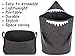 ARTIT Kids?????? Laundry Hamper Basket Storage & Bin Bag Tote with Handles - Shark & Box Set Made of Premium Quality Felt, Non-Woven, Eco-Friendly, Collapsible, Foldable & Multi-Functional - Dark Gray