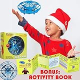 Drones for Kids Hand Controlled - UFO Flying Ball Mini Drone Quad Induction Sensors Hover Star Mini-Drone Toy For Boys Girls Best for Beginners Kids Age 4 5 6 7 8 9 10 11 12 Years Old (1 Drone - Blue)