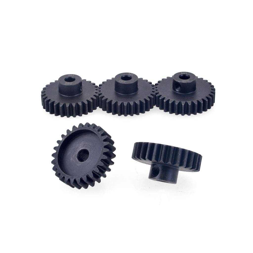 Fasizi 5PCS M1 5mm 26T 27T 28T 29T 30T Pinion Engine Gear for 1/8 Rc Car Brushed Brushless Motor