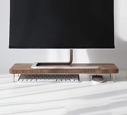 Cora Studio Support Pour Ordinateur Portable Support Pour Moniteur Avec Ou Sans Port Usb Organisateur De Bureau Support D Ordinateur En Bois Amazon Fr Cuisine Maison