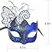 Ubauta Masquerade Mask For Women Venetian Mask/Halloween/Party/Ball Prom/Mardi Gras/Wedding/Wall Decoration (Blue Butterfly)