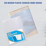 1ABOVE 6 Pack Clear A5 Exercise Book Covers 150µm 60mm Flap 9x7 inch view 5