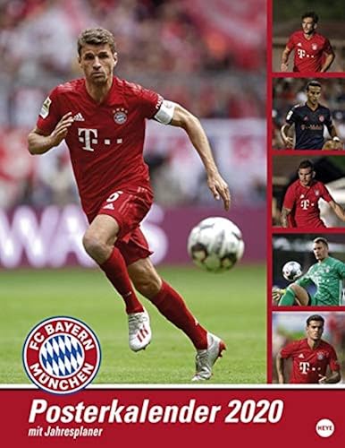 Download FC Bayern München Posterkalender 2020: Jahresübersicht 2019 mit Spielergeburtstagen PDF