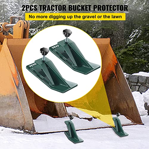 VEVOR Tractor Bucket Protector, 2pcs Ski Edge Protector, 12" Long Turf