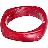 Colorful Acrylic Resin Bangle Bracelet Tortoiseshell Acetate Plate Cuff Bracelet Wristbands Retro Wide Irregular Geometric Plastic Bracelet for Women Jewelry