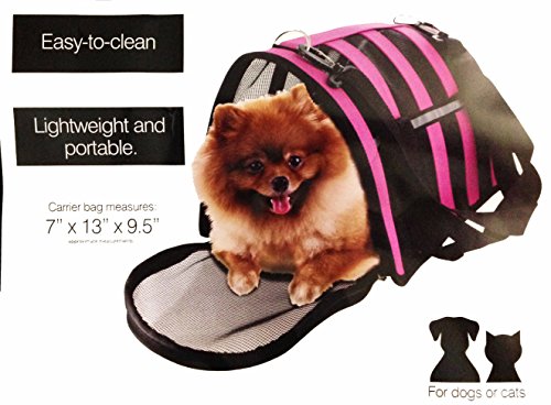 Kole Imports Vented Pet Carrier Bag With Reflective Stripes