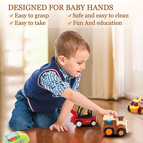 image for BBLIKE Cars Toys for 1 2 3 Year Old Kids, Toddler Push and Pull Cars S