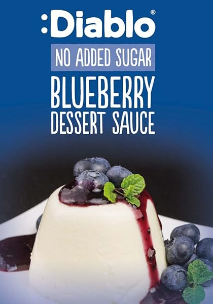 DIABLO BLUEBERRY DESSERT SAUCE | NO ADDED SUGAR | GLUTEN FREE | DIABETIC FRIENDLY | HAMPER AVAILABLE – PERFECT FOR GIFTING | 350G 12.35OZ