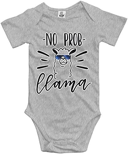 LWI DIW Not Prob Llama Newborn Baby Boys Girls Cute Short-Sleeve Bodysuit Romper Outfits