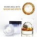 Bella Amazing- Ice Ball Molds, 2.5 Inch Round Ice Cube Molds. This Stackable Slow Melting Ice Sphere Molds are perfect for Whiskey, Scotch, Bourbon, Spirits, or any Drink (4, Black) (4, Clear)