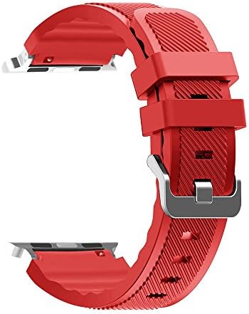 For Apple Watch Bands, Lakvom Replacement iWatch Wristbands Silicone and Sport Straps Resists Sweat for Apple Watch (Red, 42mm)