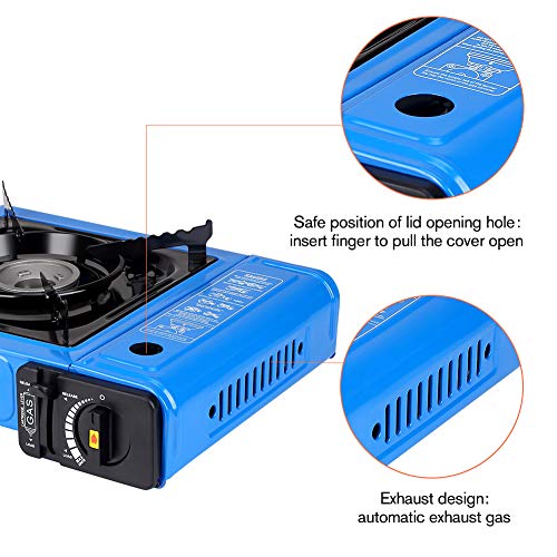Camplux Dual Fuel Camping Stove, Portable Butane Stove 7200 BTU, Single