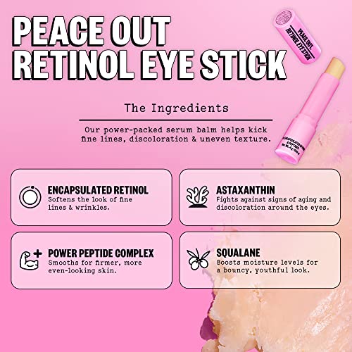 Peace Out Skincare Retinol Eye Stick. Daily Under Eye Serum Balm