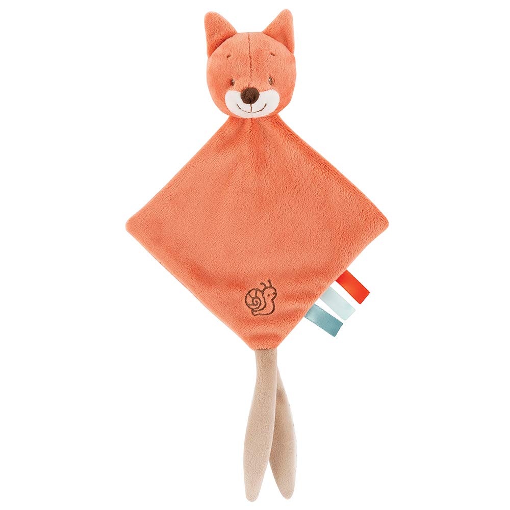 Nattou Mini Cuddly Toy/Cloth, Oscar The Fox, with Pacifier Holder, 21 x 39 x 13 cm, Fanny and Oscar, Orange, 296144