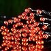 LALAPAO Solar String Lights Outdoor, 200LED 72Ft 8 Modes Outside Lights Solar Halloween Lights Waterproof Starry Fairy Lights Ambiance Lighting for Patio Garden Wedding Party Christmas Decor (Red)