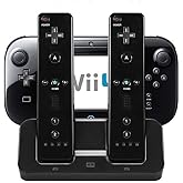 eLUUGIE 3 in 1 Charger Dock Charging Station Base for Wii U Gamepad Charger Stand wii u Gamepad Charger Cradle WII U Gamepad Power Stand wii u Charging Dock