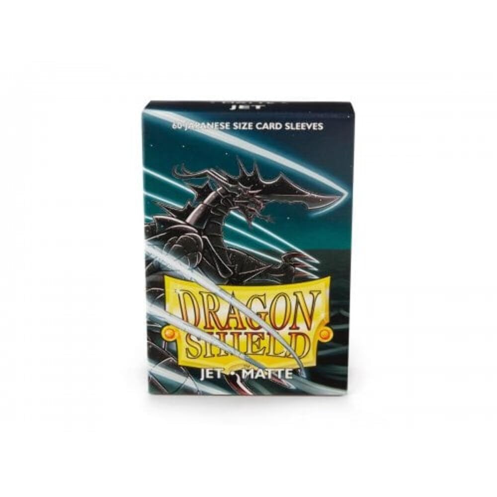 Photo 1 of Dragon Shield | Japanese Size Card Matte Sleeves | 60 CT - Smooth & Tough Premium TCG Sleeves - Compatible with Yu-Gi-Oh, Naruto, Cardfight & Vanguard | Jet