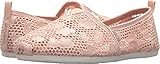Skechers BOBS Women's Bobs Plush-Leopard Crochet Ballet Flat, Light Pink, 10 M US