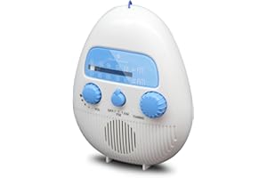 AM FM Shower Radio, Waterproof Portable Shower Radio ABS Material, Built in Speaker, FM AM Receiver, Easy Operation, for Bath