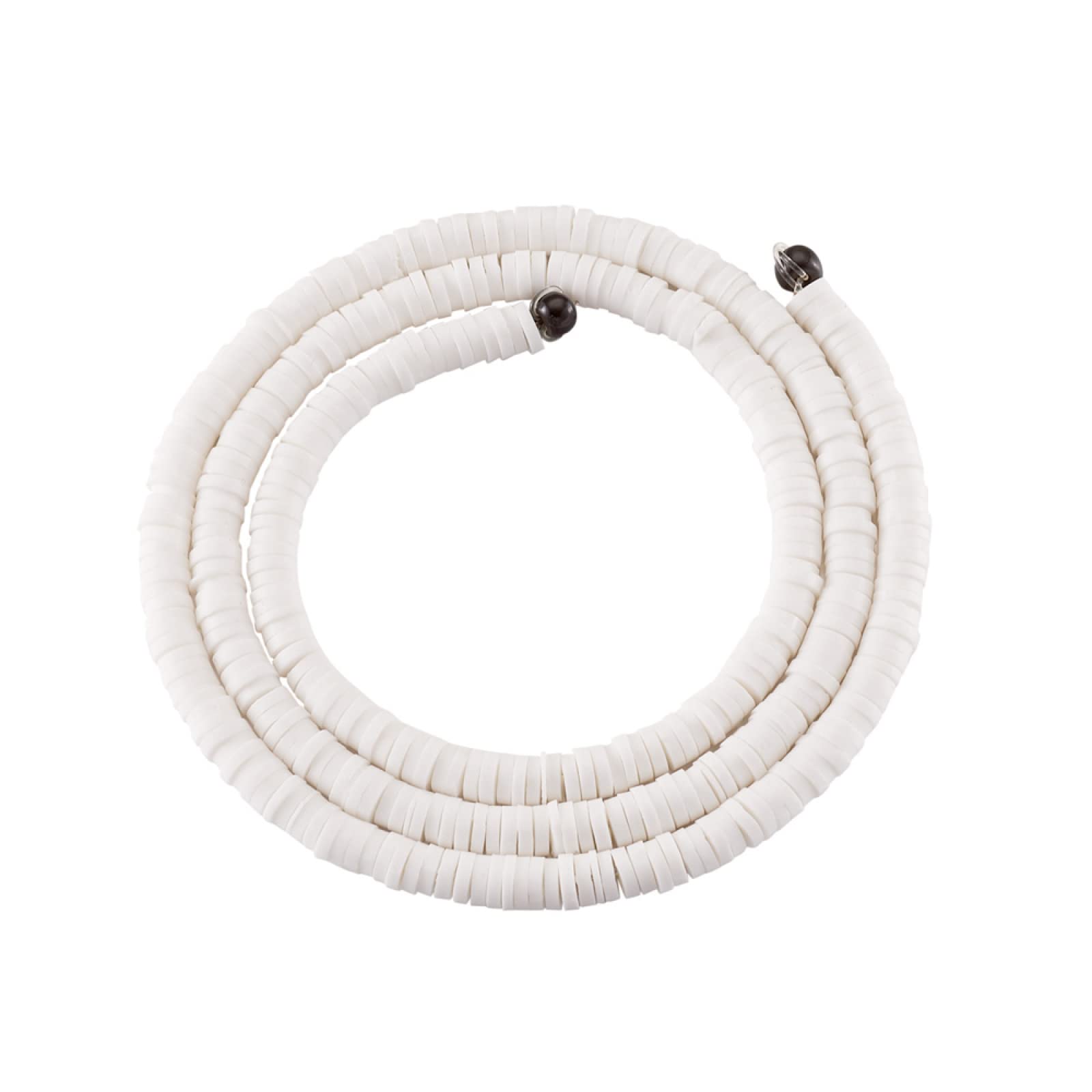 4mm Flat Round Polymer Clay Beads Heishi Spacer Loose Beads for Necklaces Bracelets Earrings Jewellery Making About 380~400pcs,White
