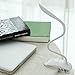 LED Desk Lamp, ZHOPPY Dimmable Clip On Bedside Lamp Table Lights with Clip-On Clamp - Reading Book Light, Eye-care, Portable, USB Rechargeable, Gooseneck Tube Touch Control Light (White)