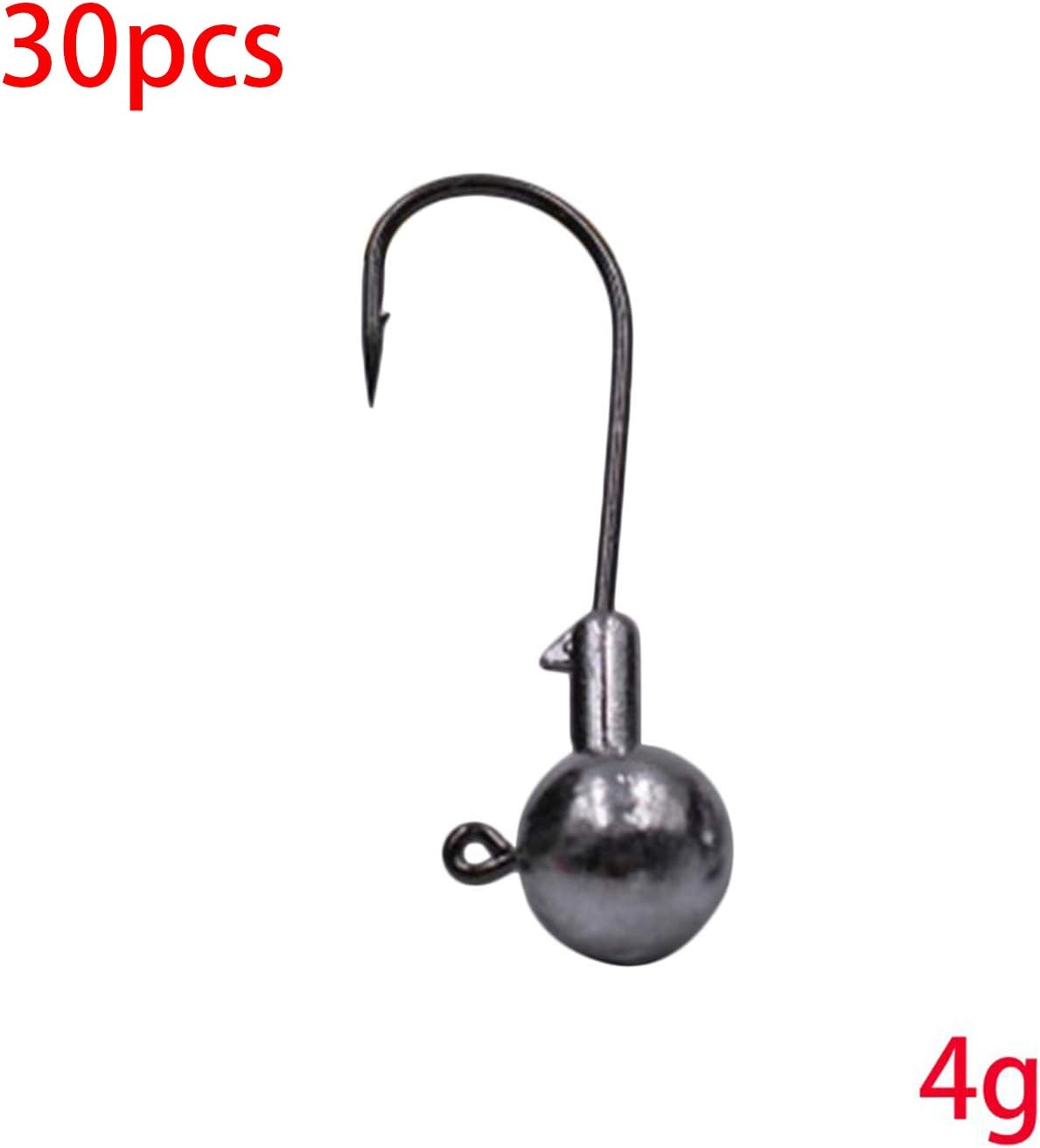 Foreverharbor 30PCS/Set Lead Jig Head Fishing Hook Soft Lure Fishing Tackle Fishing Hooks for Fishing Lovers Fishing Accessories