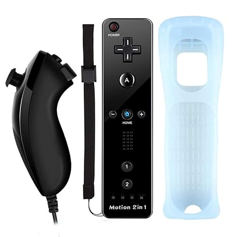 YiYunTE Motion Plus Remote Controller für Nintendo Wii, 2 in 1 Wireless Bewegung Plus Fernbedienung und Nunchuck Controller f