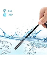 CSHope WiFi Endoscopio, WiFi Borescope de 1,18 pulgadas a 197 pulgadas de longitud focal, 1080P HD Cámara inalámbrica con endoscopio de inspección por serpiente WiFi con 2.0MP, 0.315 pulgadas de cable a prueba de agua para iOS y Android, tableta  16.5ft