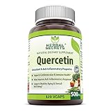 Herbal Secrets Quercetin 500 Mg 120 Vegetarian Capsules - Supports Healthy Ageing, Cardiovascular Health, and Immune Health
