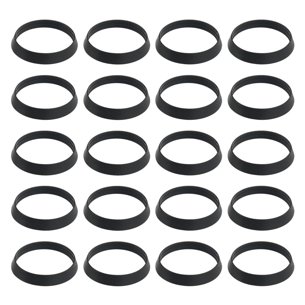TOVOT 20PCS Waste Pipe Sealing Washers 31.5MM Rubber Sealing Rings Cone Washers for Plumbing (31.5 x 36 x 6mm)