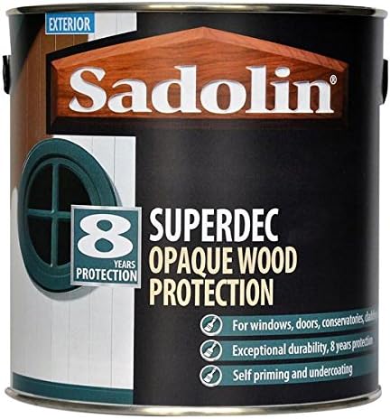 Sadolin Superdec Opaque Wood Protection 1 litre - Super White Gloss, 1L