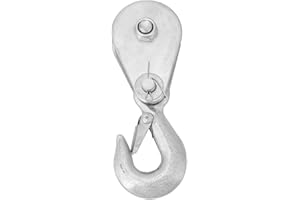 Heavy Duty Steel Pulley Block 1/2 Inch Swivel Hook High Strength Lifting System for Crane Hoist Fitness Equipment Washing Lin