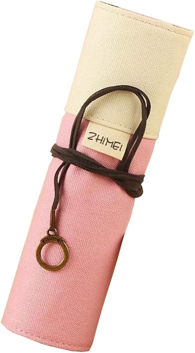 Amazon Co Jp えみり ペンケース 筆箱 文具 ロールペンケース 小さい筆箱付き おしゃれ 大容量 高校生 男子 女子 中学生 ピンク 服 ファッション小物