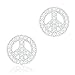 ORROUS & CO Legacy Collection 18K White Gold Plated Cubic Zirconia Peace Unisex Stud Earrings