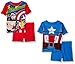 Marvel Big Boys' Avengers 4-Piece Cotton Pajama Set, Blue, 6